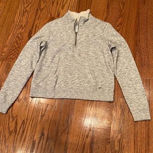 Hollister, grey fleece zip-up, great condition! (size: adult m)